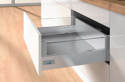 Kitchen glass sided drawer