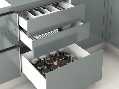 Kitchen multi drawers