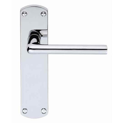 Lever handle with backplate