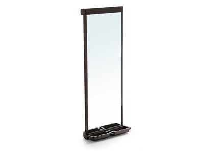Wardrobe pull-out mirror