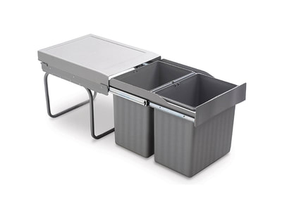Waste bin - 2 compartment pull-out