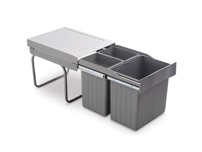 Waste bin - 3 compartment pull-out